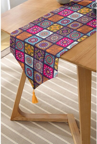 Runner 45x140 cm Mandala Tiles – Minimalist Cushion Covers