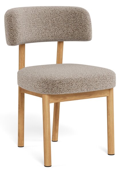 Sedia imbottita TORAY Beige Latte (Monza 60) / struttura rovere naturale
