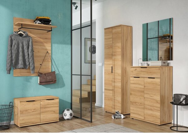 Scarpiera in rovere con panca Fremont - Germania