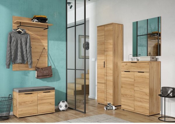 Scarpiera in rovere con panca Fremont - Germania
