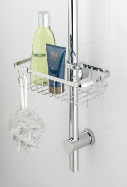 Mensola da bagno autoportante in acciaio inox in colore argento Floresta - Wenko