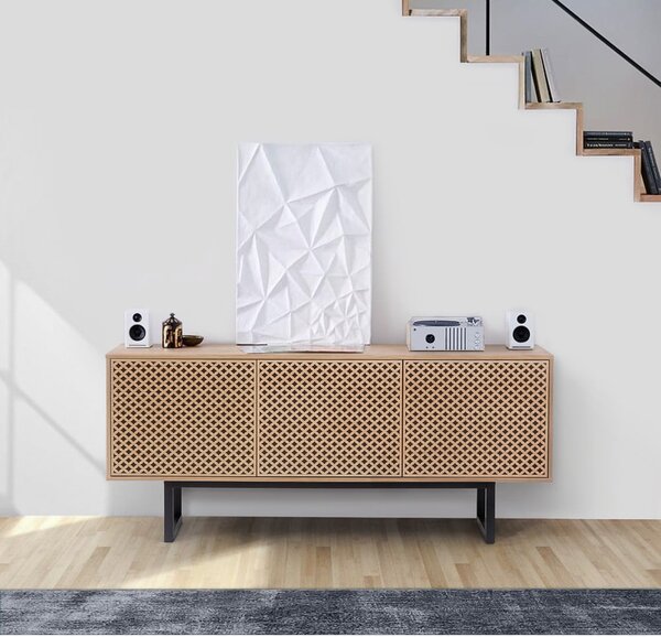 Commode in rovere Camden Diamond, 175 x 75 cm Mora - Woodman