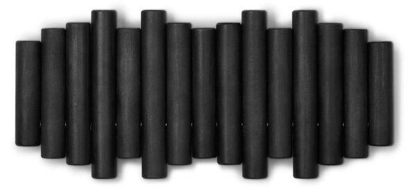 Appendiabiti da parete nero in legno di pino Picket - Umbra