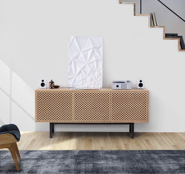 Commode in rovere Camden Diamond, 175 x 75 cm Mora - Woodman