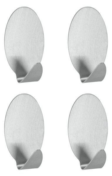 Set di 4 ganci autoadesivi in acciaio inox Bob - Metaltex