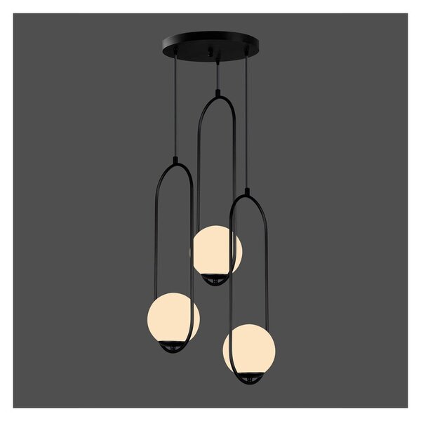 Apparecchio a sospensione nero , altezza 146 cm Arch - Squid Lighting
