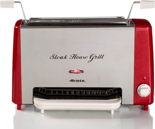 Ariete Bistecchiera Griglia Verticale Potenza 1300 Watt Timer 30 min Vaschetta raccogli Grasso - Steak House Grill 730