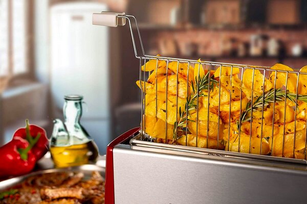 Ariete Bistecchiera Griglia Verticale Potenza 1300 Watt Timer 30 min Vaschetta raccogli Grasso - Steak House Grill 730