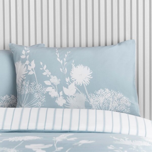 Biancheria da letto singola blu e bianca 135x200 cm Meadowsweet Floral - Catherine Lansfield