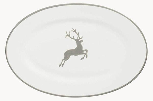 Piatto da portata fatto a mano Grauer Hirsch