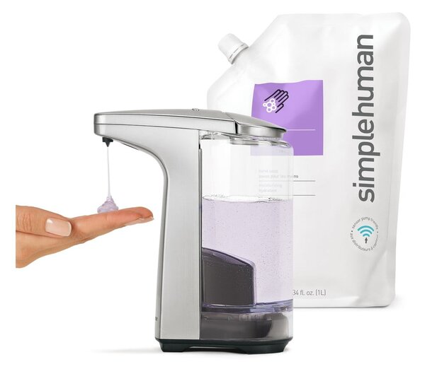 Dispenser automatico di sapone in metallo grigio 237 ml - simplehuman