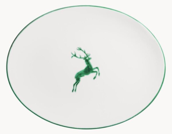 Piatto da portata fatto a mano Grüner Hirsch