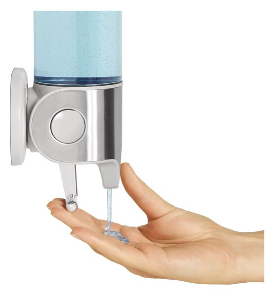 Dispenser di sapone a parete in acciaio inox in argento 1,32 l - simplehuman