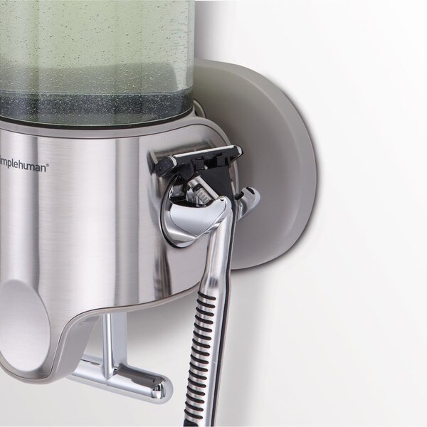 Dispenser di sapone a parete in acciaio inox in argento 1,32 l - simplehuman