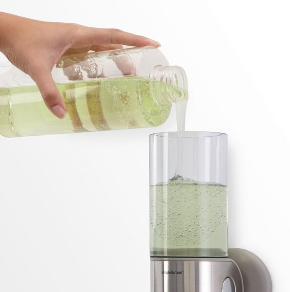 Dispenser di sapone a parete in acciaio inox in argento 1,32 l - simplehuman