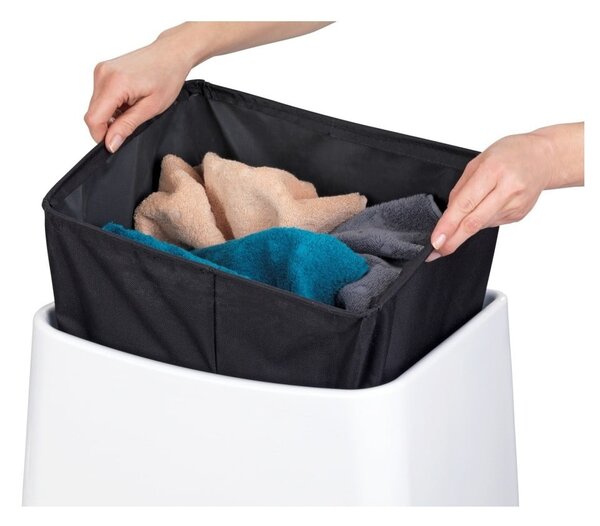 Sgabello bianco con vano portaoggetti , 33 l Wing - Wenko