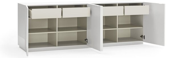 Cassettiera bianca , larghezza 200 cm Doric - Teulat