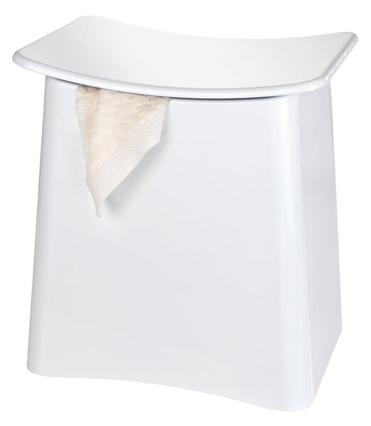 Sgabello bianco con vano portaoggetti , 33 l Wing - Wenko