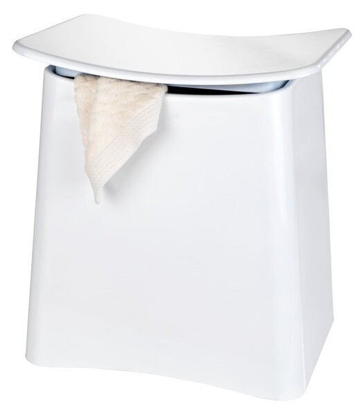 Sgabello bianco con vano portaoggetti , 33 l Wing - Wenko