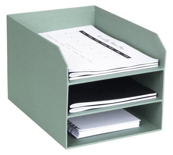 Organizer verde in cartone per documenti Trey Canvas Paper Laminate – Bigso