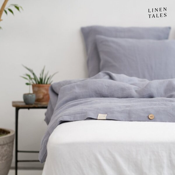 Biancheria da letto matrimoniale in fibra di canapa grigio chiaro 200x200 cm - Linen Tales