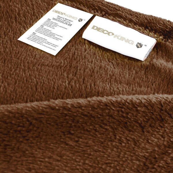 Coperta in microfibra marrone, 150 x 200 cm Mic - DecoKing