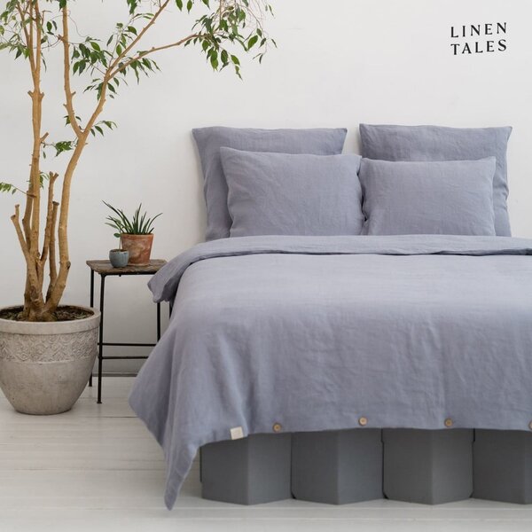 Biancheria da letto matrimoniale in fibra di canapa grigio chiaro 200x200 cm - Linen Tales