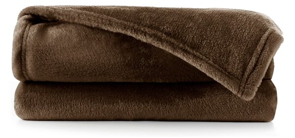 Coperta in microfibra marrone, 150 x 200 cm Mic - DecoKing