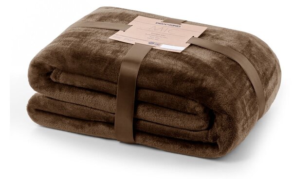 Coperta in microfibra marrone, 150 x 200 cm Mic - DecoKing