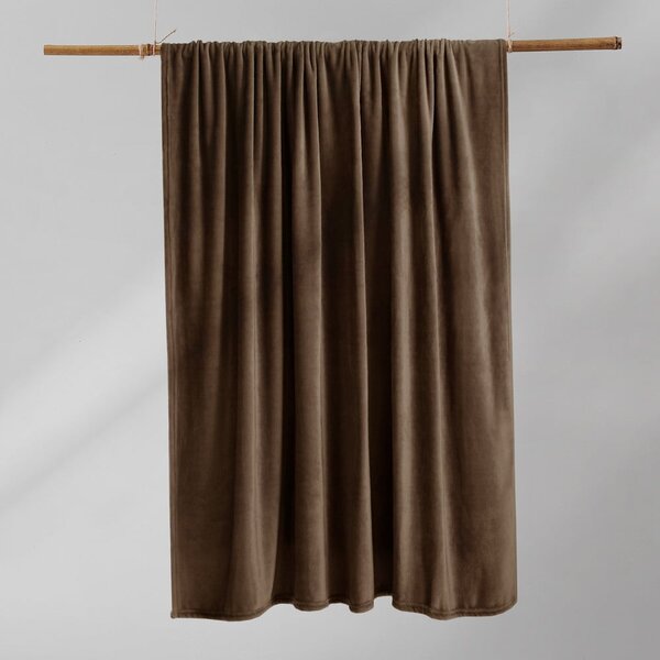 Coperta in microfibra marrone, 150 x 200 cm Mic - DecoKing