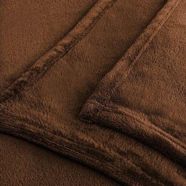 Coperta in microfibra marrone, 150 x 200 cm Mic - DecoKing
