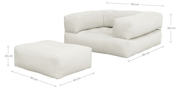 Poltrona Variable Lino Beige Cube - Karup Design