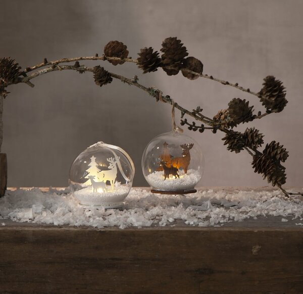 Decorazione luminosa con motivo natalizio in colore naturale ø 8 cm Fauna - Star Trading