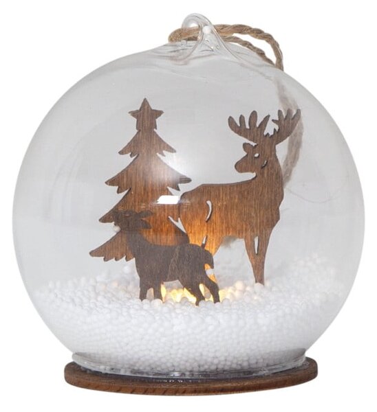 Decorazione luminosa con motivo natalizio in colore naturale ø 8 cm Fauna - Star Trading