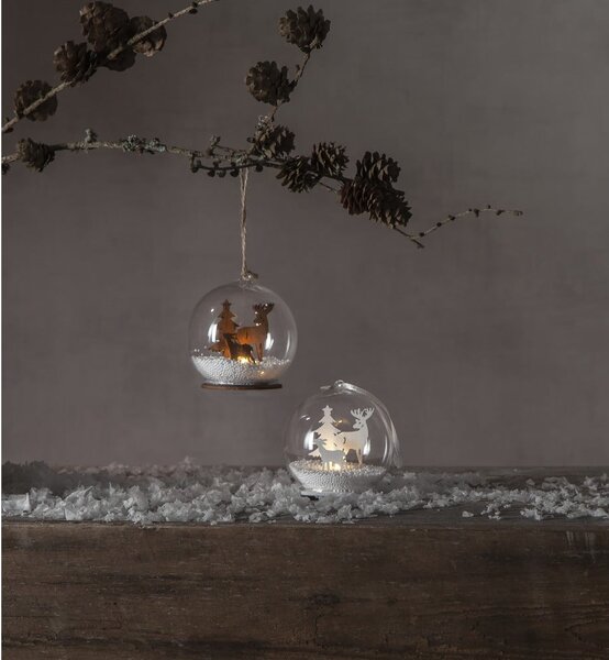 Decorazione luminosa con motivo natalizio in colore naturale ø 8 cm Fauna - Star Trading