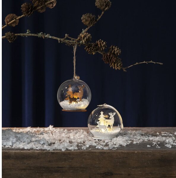 Decorazione luminosa con motivo natalizio in colore naturale ø 8 cm Fauna - Star Trading