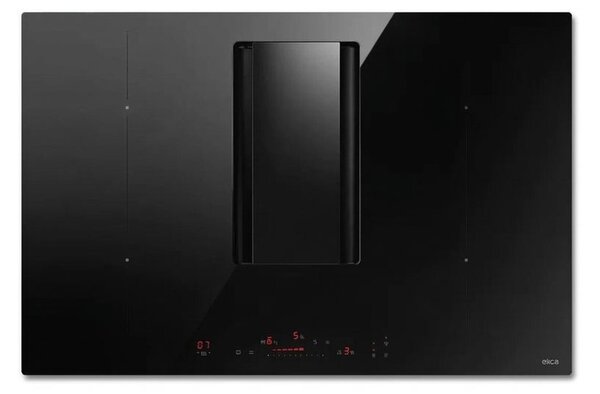 Elica Piano Cottura a Induzione con Cappa Integrata Aspirante 4 Fuochi Larghezza 78 cm in Vetro colore Nero - PRF0216347 NIKOLATESLA ALPHA B SL BL/