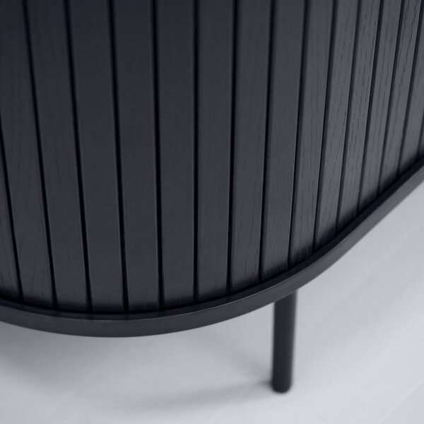 Tavolo TV nero in rovere 120x56 cm Nola - Unique Furniture