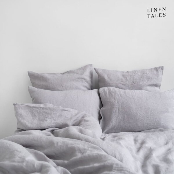 Lenzuola di lino grigio chiaro per letto singolo 135x200 cm Light Grey - Linen Tales