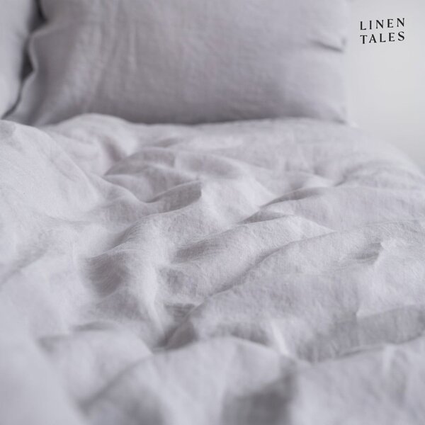 Lenzuola di lino grigio chiaro per letto singolo 135x200 cm Light Grey - Linen Tales
