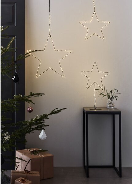 Decorazione luminosa nera con motivo natalizio ø 30 cm Alpha - Markslöjd