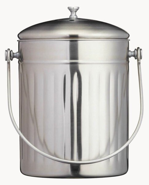 Pattumiera per compost in acciaio inox con filtro antitrasudamento Nina