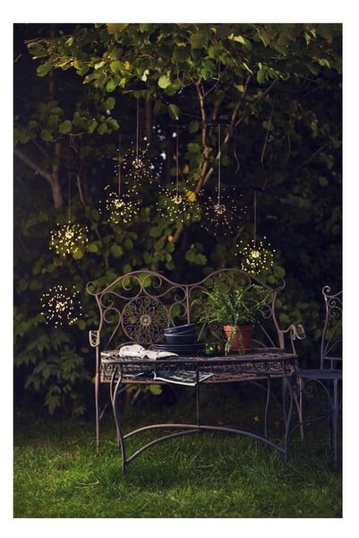 Lampada a sospensione solare a LED per esterni con LED bianchi, altezza 50 cm Firework - Star Trading
