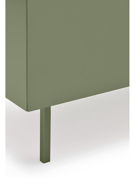Cassettiera bassa in rovere decorato in colore verde-naturale 165x78 cm Arista - Teulat