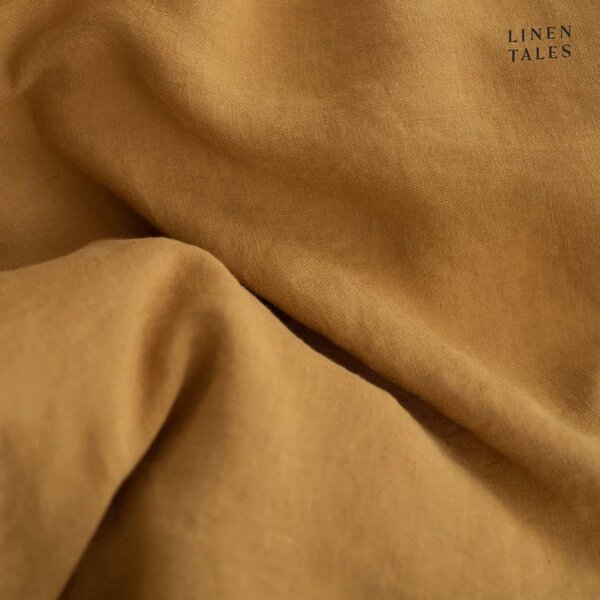 Biancheria da letto matrimoniale in fibra di canapa color senape 200x220 cm - Linen Tales