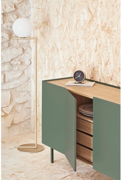 Cassettiera bassa in rovere decorato in colore verde-naturale 165x78 cm Arista - Teulat