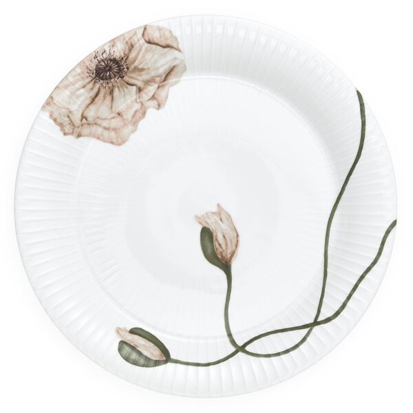 Piatto in porcellana bianca Poppy, ø 27 cm Hammershøi - Kähler Design