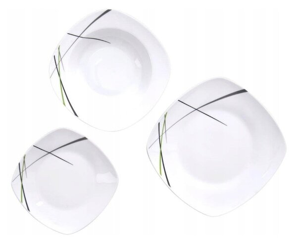 Set di piatti in porcellana da 18 pezzi Verde - Orion