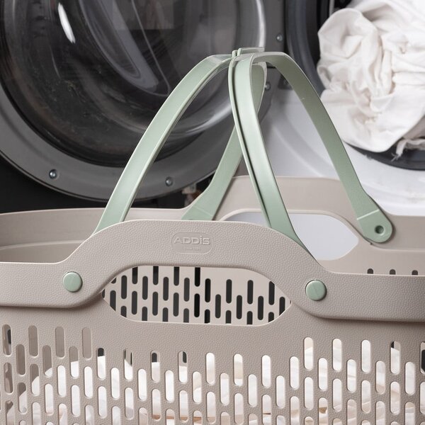 Cesta per il bucato marrone chiaro in plastica 45 l – Addis