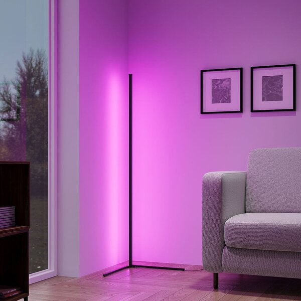 Lampada da terra a LED nera (altezza 141 cm) Level - Reality